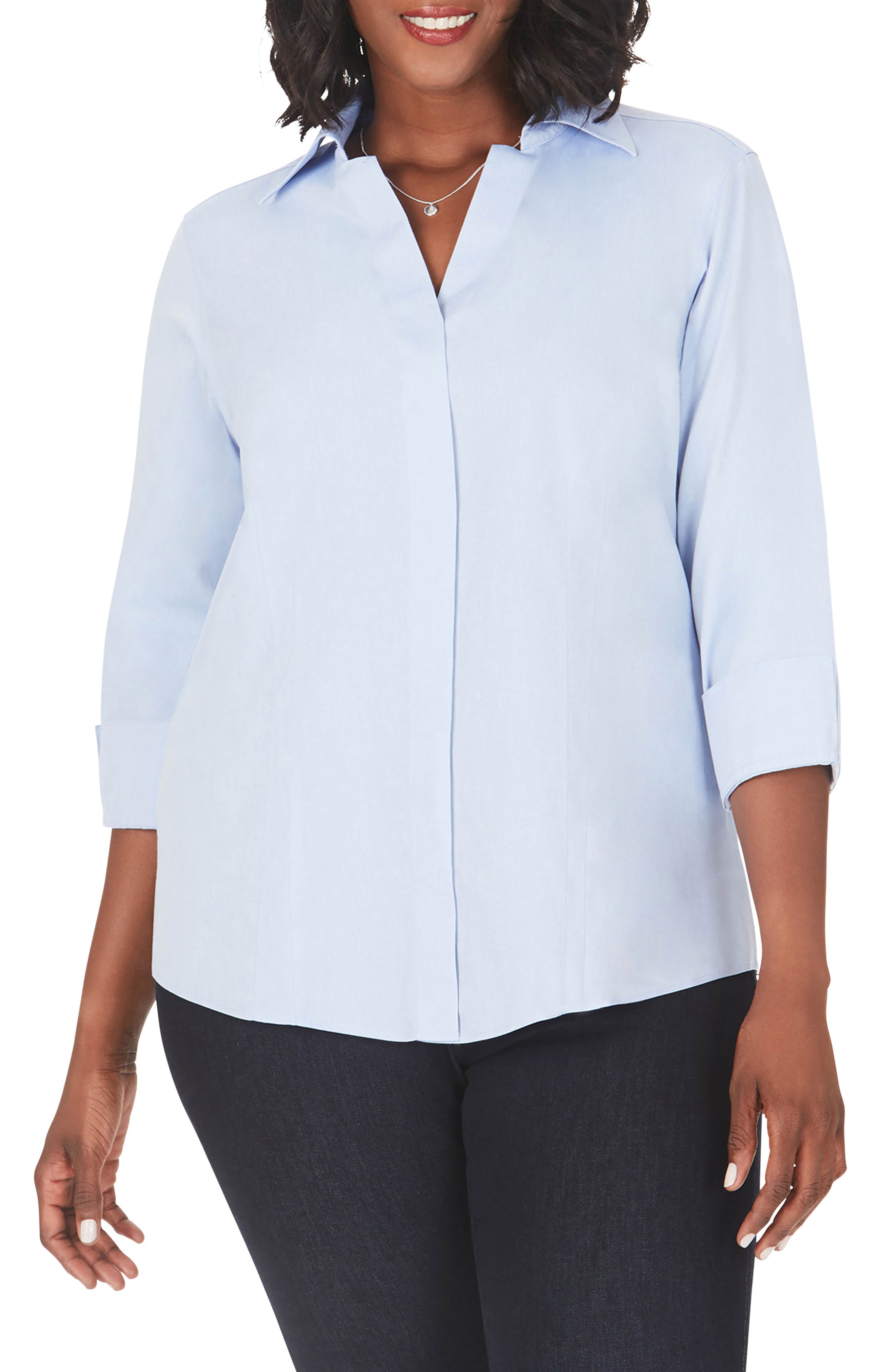 Foxcroft Womens Petite Ellen Non Iron Stretch Shirt Foxcroft Womens Petite Ellen Non Iron Stretch Shirt